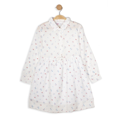 U/K KIZ ÖNDEN BAĞLAMALI ELBİSE