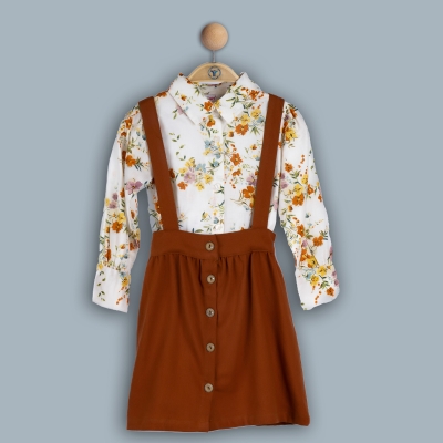 KIZ 6-9 YAŞ GÖMLEK ETEK TAKIM