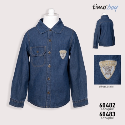 ERKEK 6-9 YAŞ TEK CEP KAPAKLI  GÖMLEK