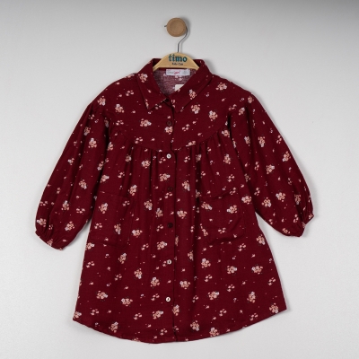 U/K KIZ DESENLİ ROBA ELBİSE