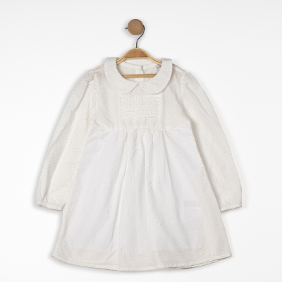 U/K KIZ NERVÜR DETAYLI ELBİSE