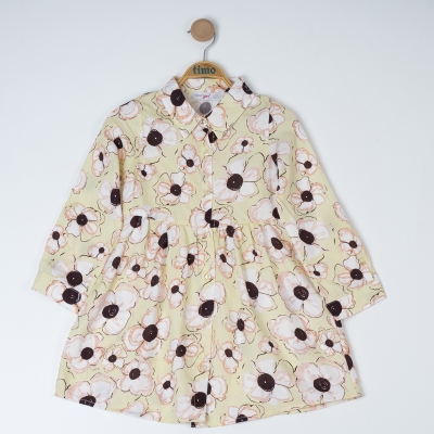 U/K KIZ GÜL DESENLİ ELBİSE