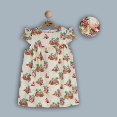 KIZ 2-5 YAŞ  EV DESENLİ ELBİSE